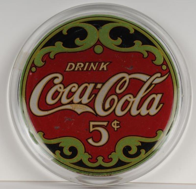 CIRCA 1907 COCA-COLA GLASS CHANGE RECEIVER