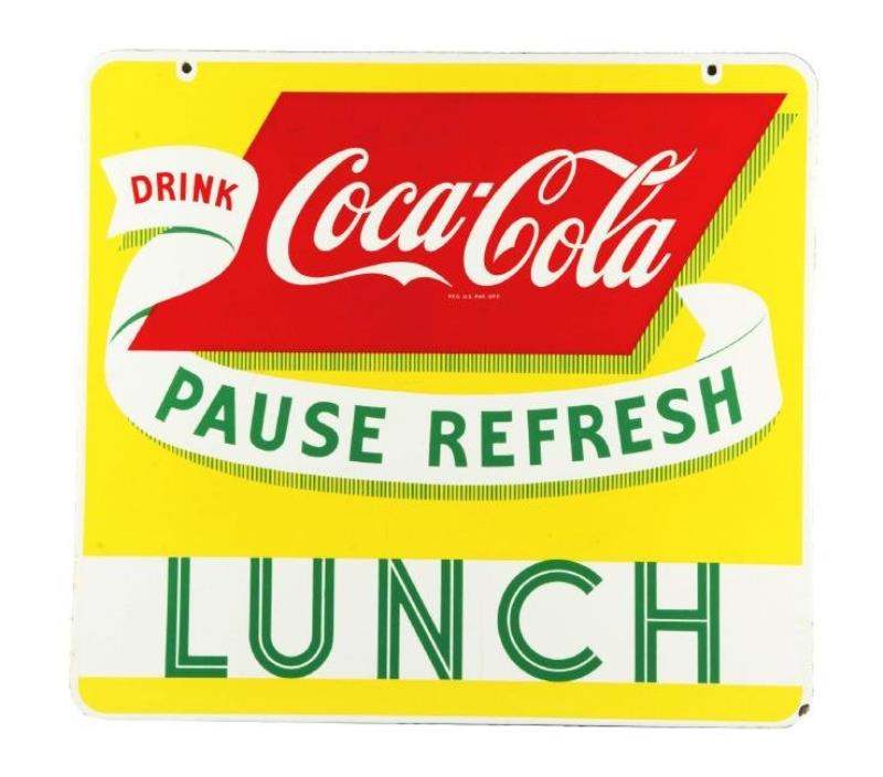 1950's Coca-Cola Porcelain Sidewalk Sign