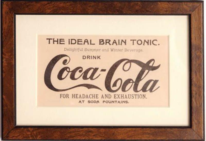 1891 Coca-Cola ad "The Ideal Brain Tonic"