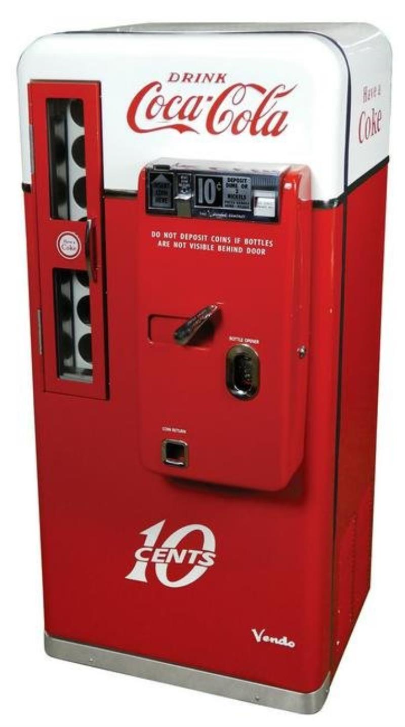 Coca-Cola Coin-Operated Vending Machine, Vendo 56A, 10