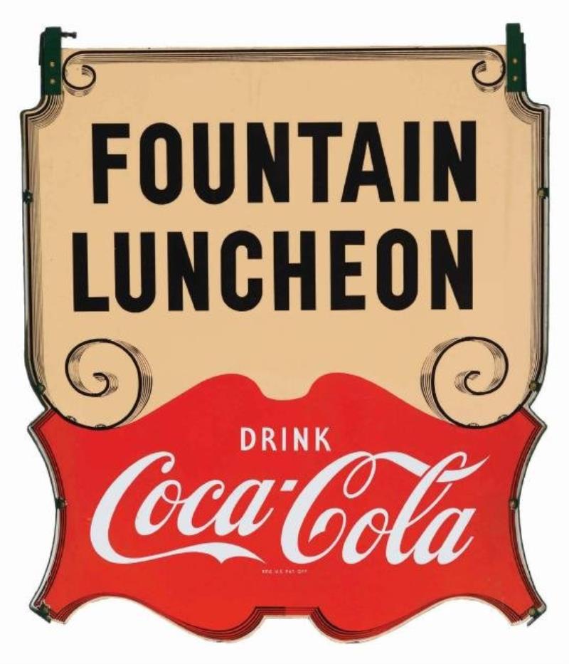 Coca-Cola Fountain Luncheon Double Sided Porcelain