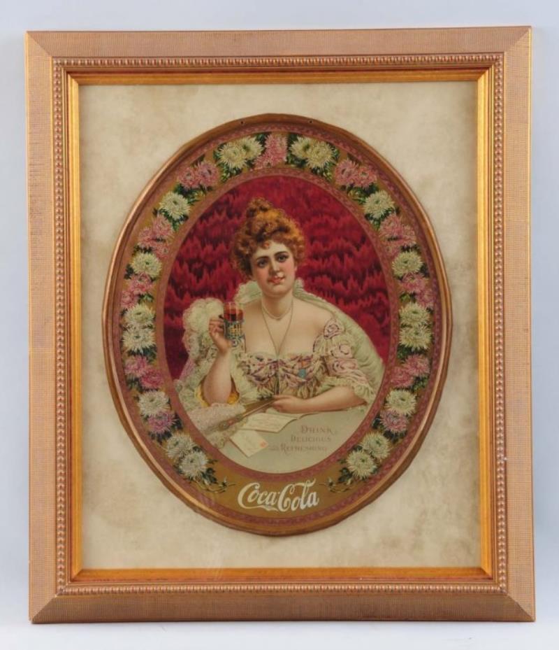 Rare 1903 Coca-Cola Self Framed Tin Sign.