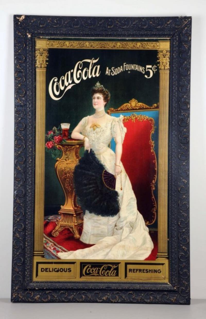 Astounding 1905 Giant Coca - Cola Cardboard Poster