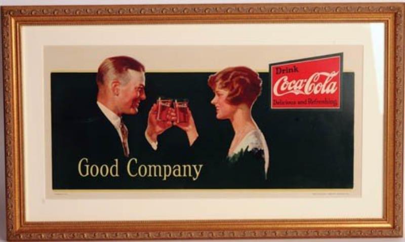 1927 Coca-Cola trolley sign "Good Company"