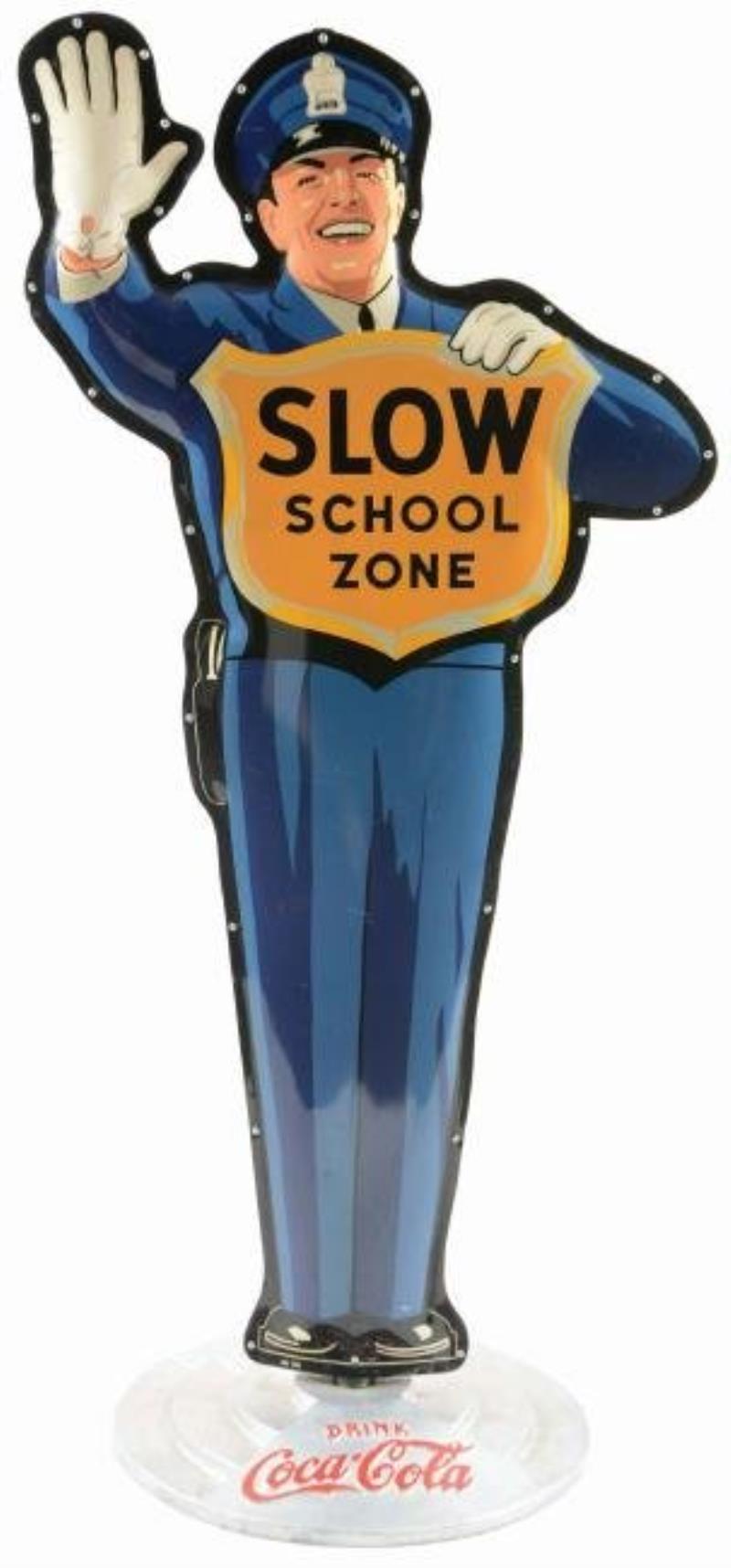 1950's Coca-Cola Policeman & Base.