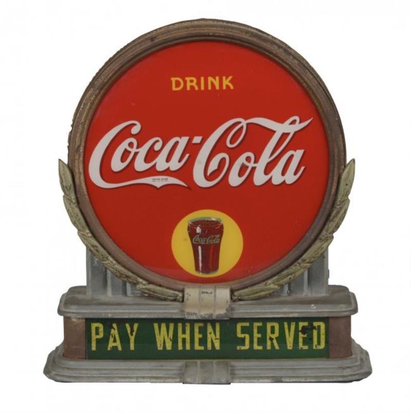 Reverse Glass Lighted Coca Cola Sign