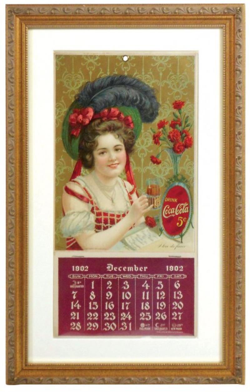 Coca-Cola calendar, c.1902, pub'd by Wolf & Co.-Phila,