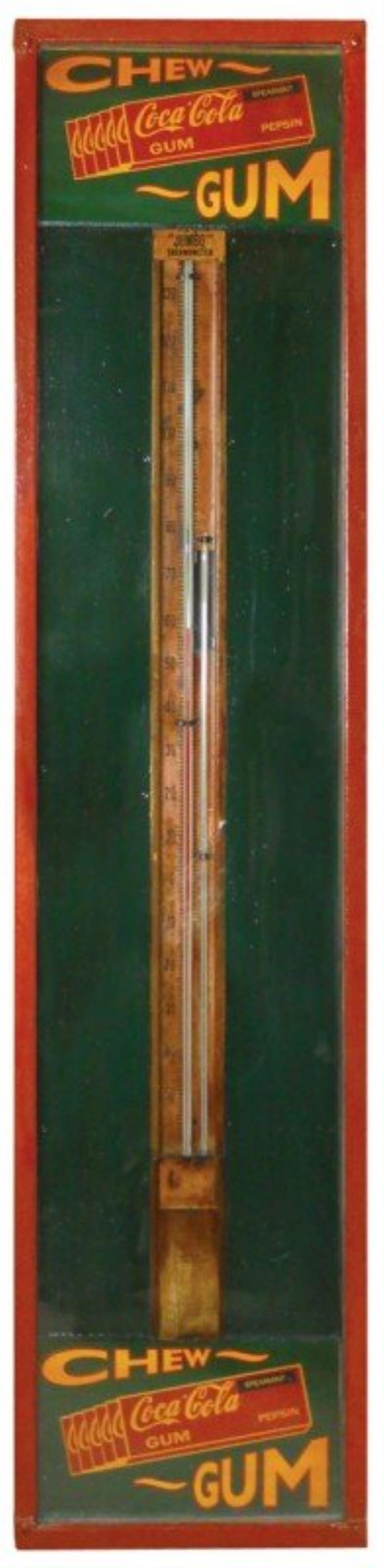 Jumbo thermometer & barometer w/adv for Coca-Cola