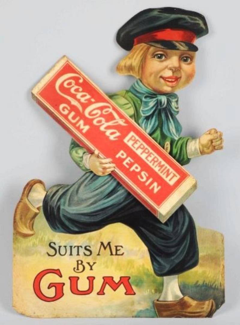 1914-1916 Coca-Cola Gum Cardboard Cutout.
