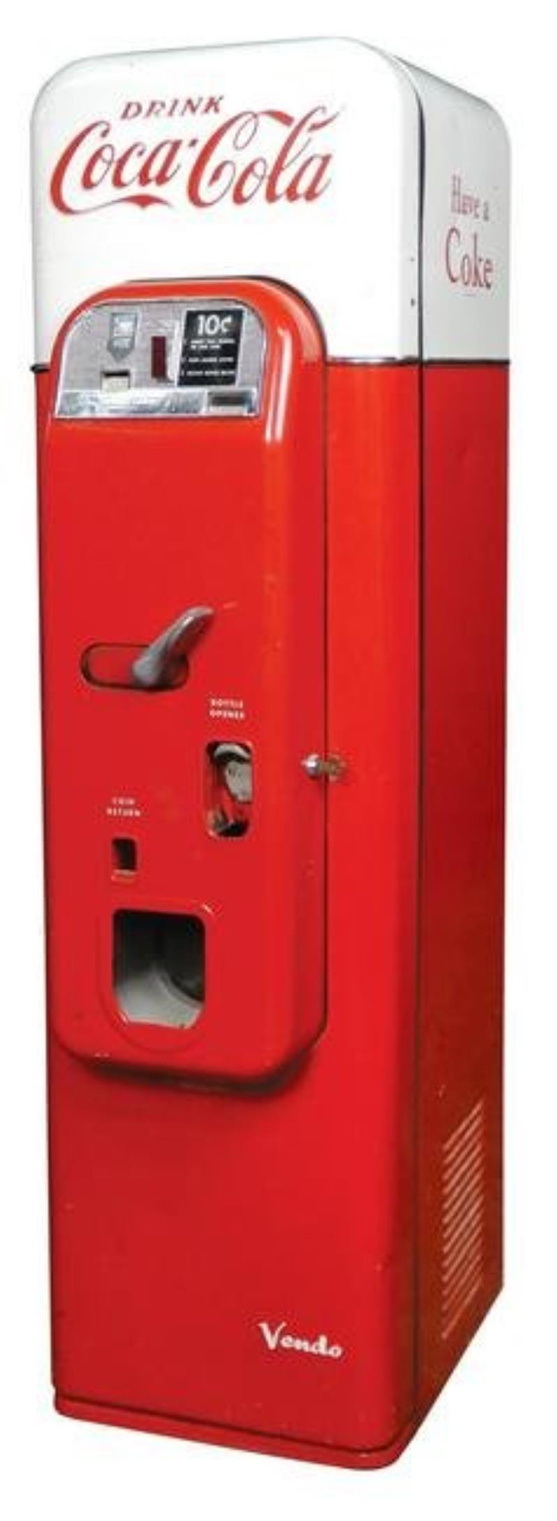Coca-Cola Coin-Operated Vending Machine, Vendo 44, 10