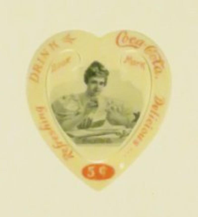 1902 Coca Cola Celluloid Heart Book Mark