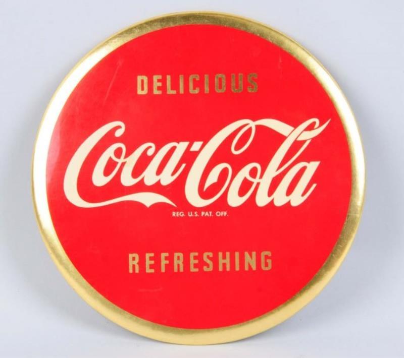 Coca-Cola Celluloid Disk Sign.