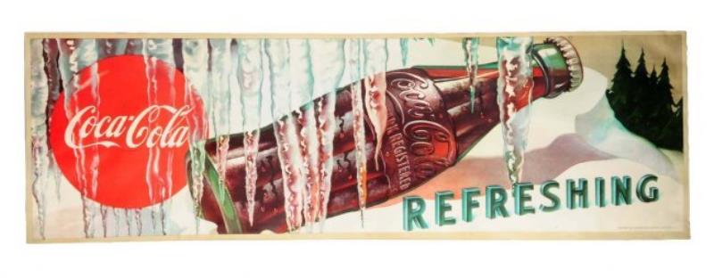 1950 Coca - Cola Large Paper Poster