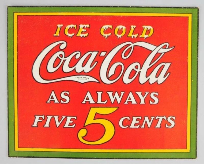 1930s Coca-Cola Cardboard Sign