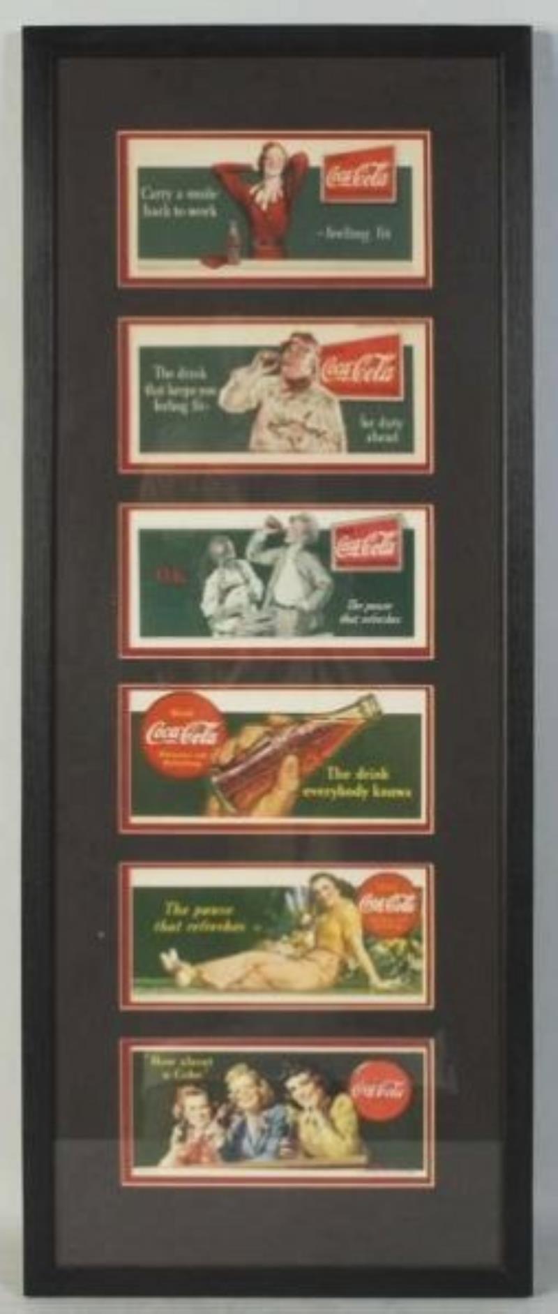 Framed Coca-Cola Blotters