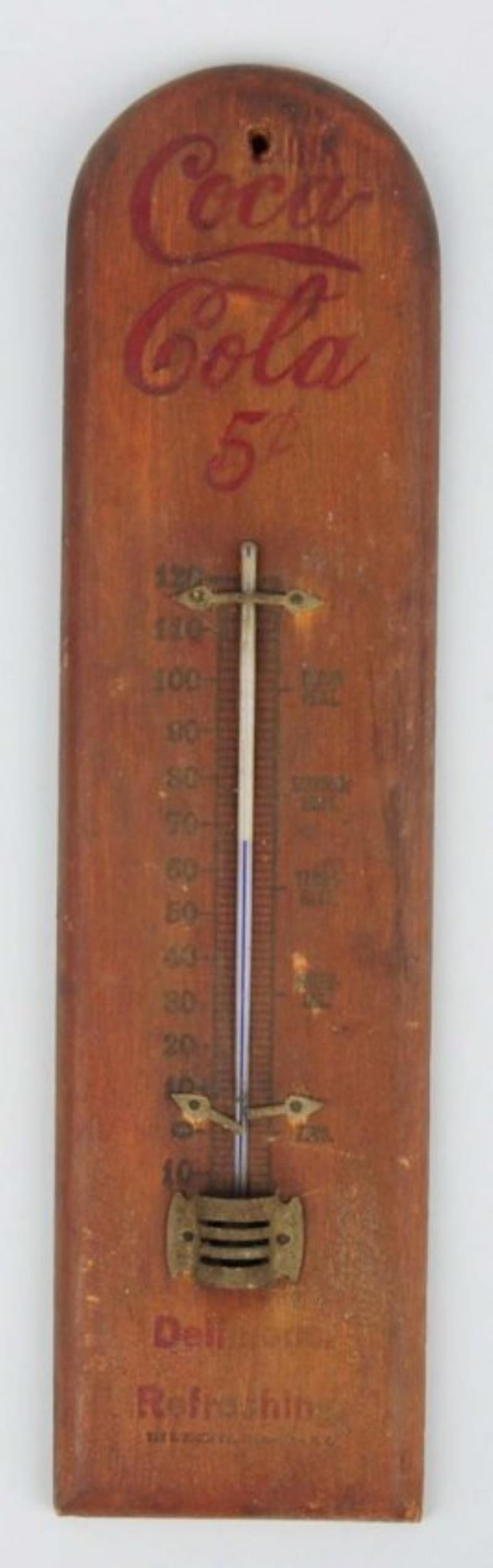 Wood Coca-Cola Thermometer
