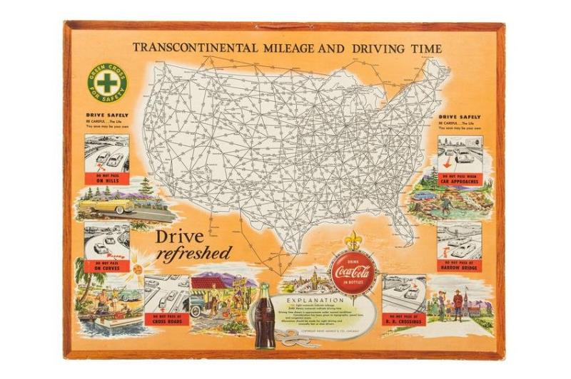 Coca Cola Mileage & Driving Time Chart