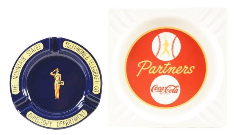 Coca-Cola & Yellow Pages Ash Trays.