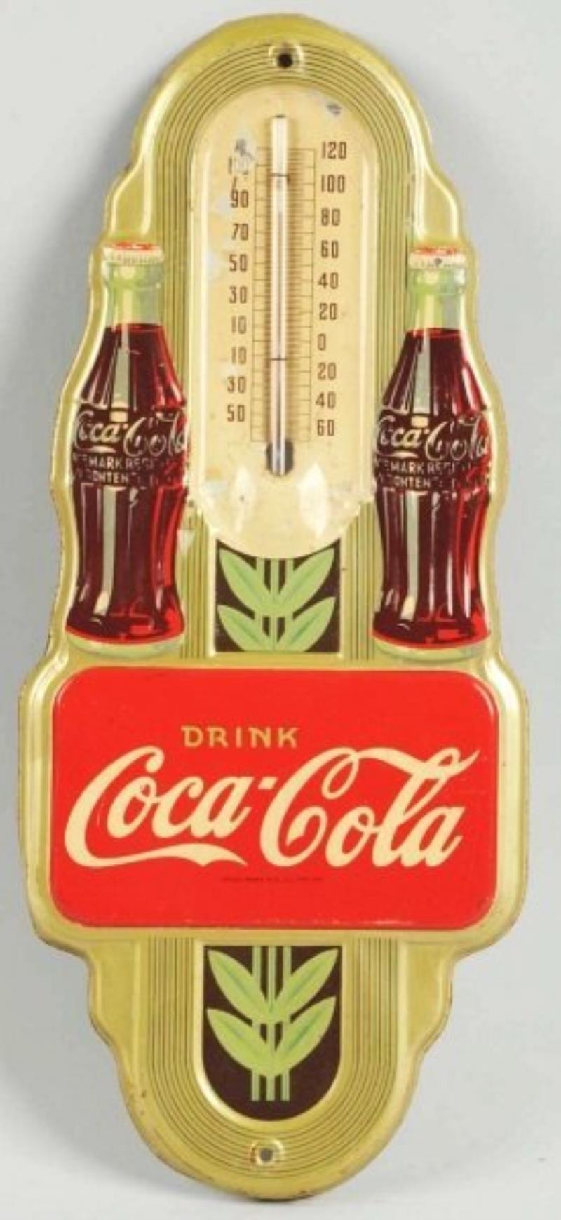 1941 Coca Cola Embossed Thermometer Value & Price Guide