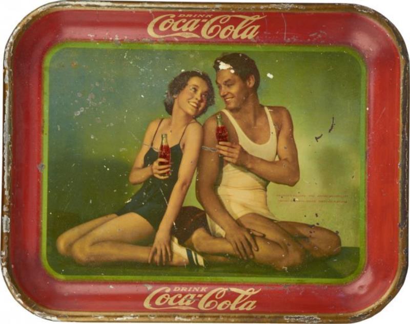Vintage Drink Coca Cola Tin Serving Tray