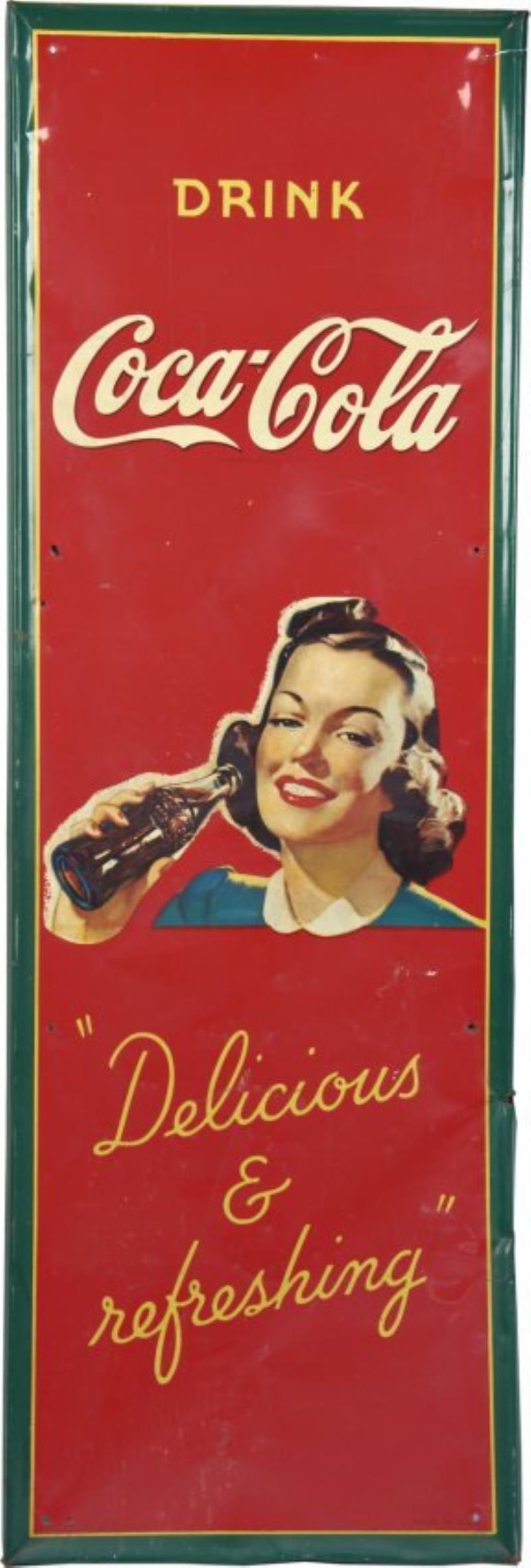 Drink Coca Cola Self Framed Tin Sign