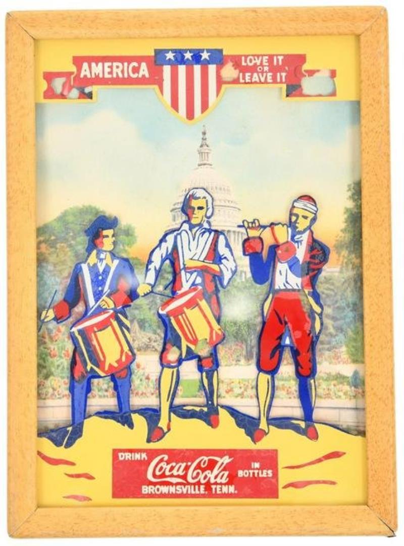Drink Coca-Cola In Bottles "America Love It Or Leave