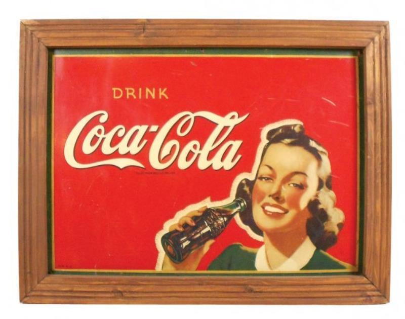 Coca-Cola sign, Masonite "Drink Coca-Cola", c.1941,