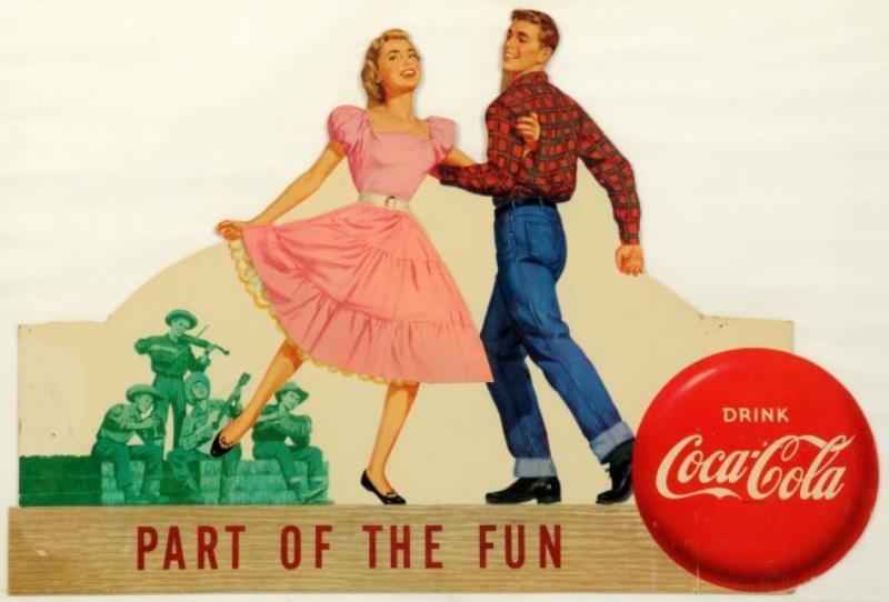 1957 Coca-Cola Square Dance Festoon.
