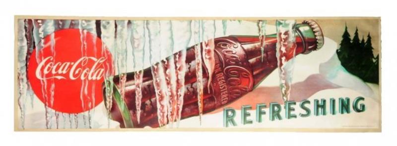 1950 Coca - Cola Large Paper Poster.