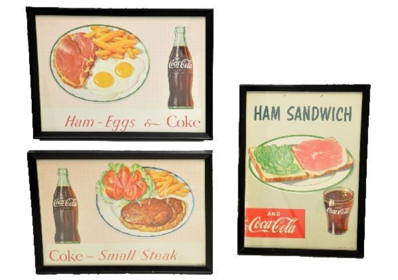3- 1953 Coca-Cola Diner Signs
