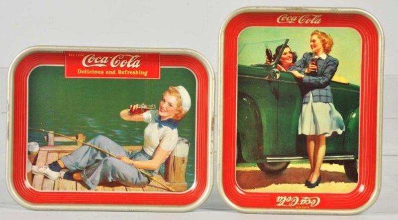 1940 & 1942 Coca-Cola Serving Trays.