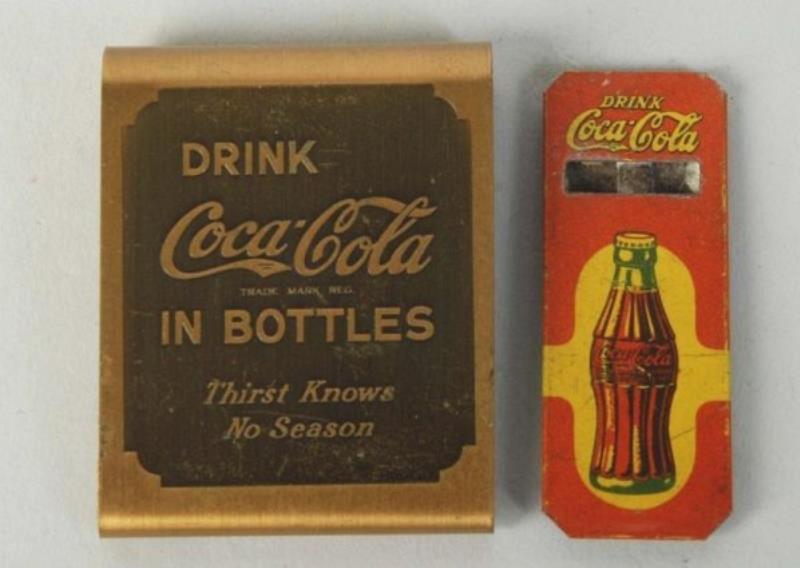 1930s Coca-Cola Whistle & Matchbook Holder.