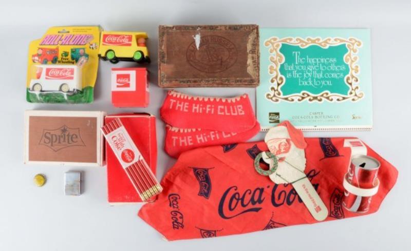 Lot of Coca-Cola Advertising Items.