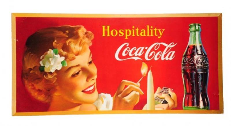 1950 Coca - Cola Hospitality Large Poster Value & Price Guide