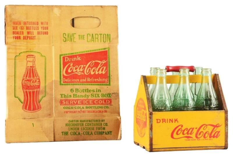 Coca-Cola Wooden & Cardboard Carriers.