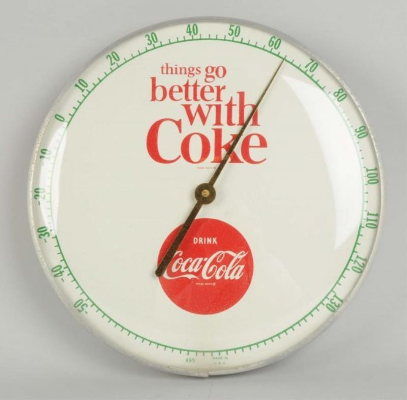 1950s Coca - Cola Dial Thermometer.