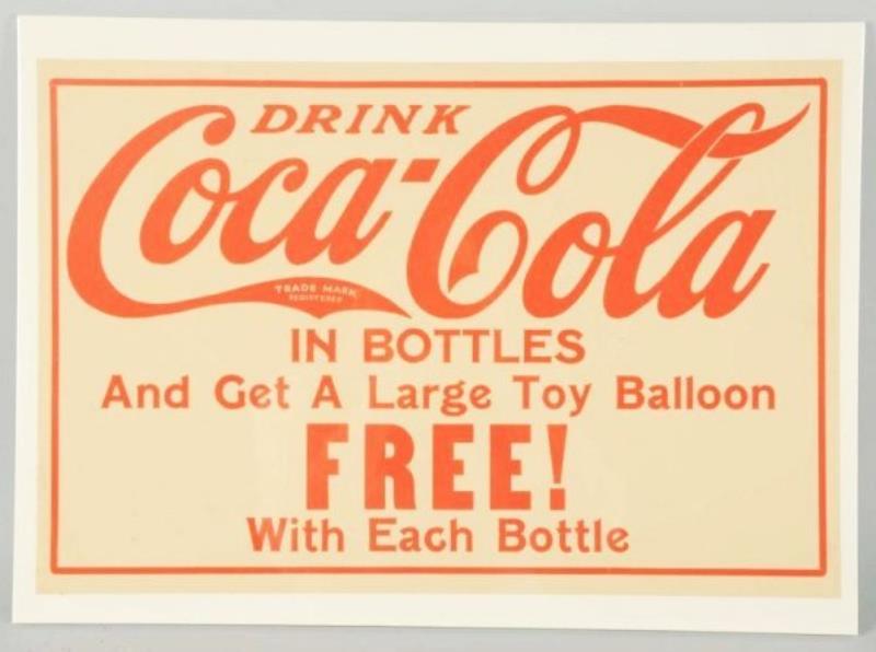 1930s Coca-Cola Paper Poster