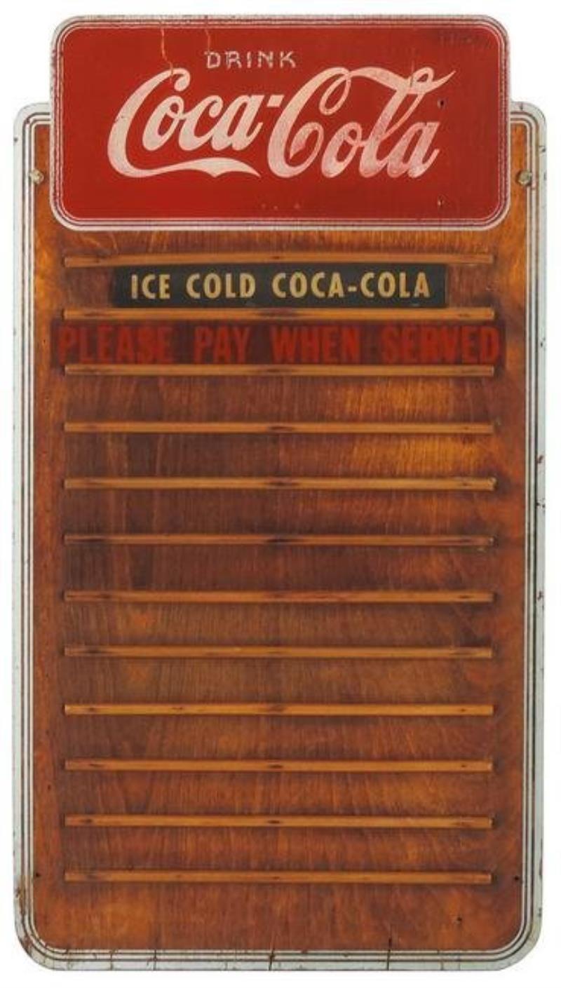 Coca-Cola Menu Board, painted & stained birch plywood