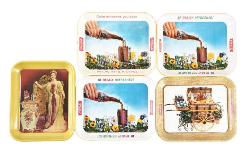 1960's Assorted Coca-Cola Tin Trays