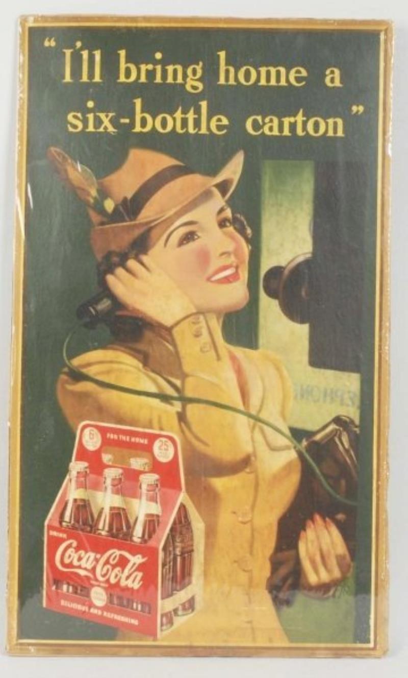 1940 Coca-Cola Small Vertical Cardboard Poster