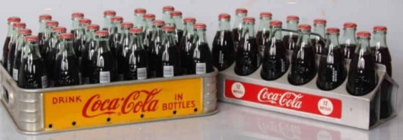 2 Aluminum Coca-Cola Carrier Racks