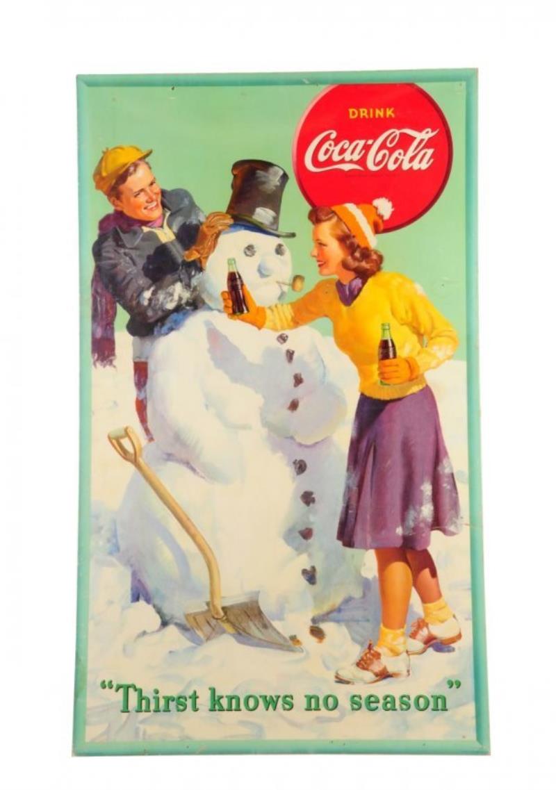 1941 Large Vertical Coca - Cola Poster.