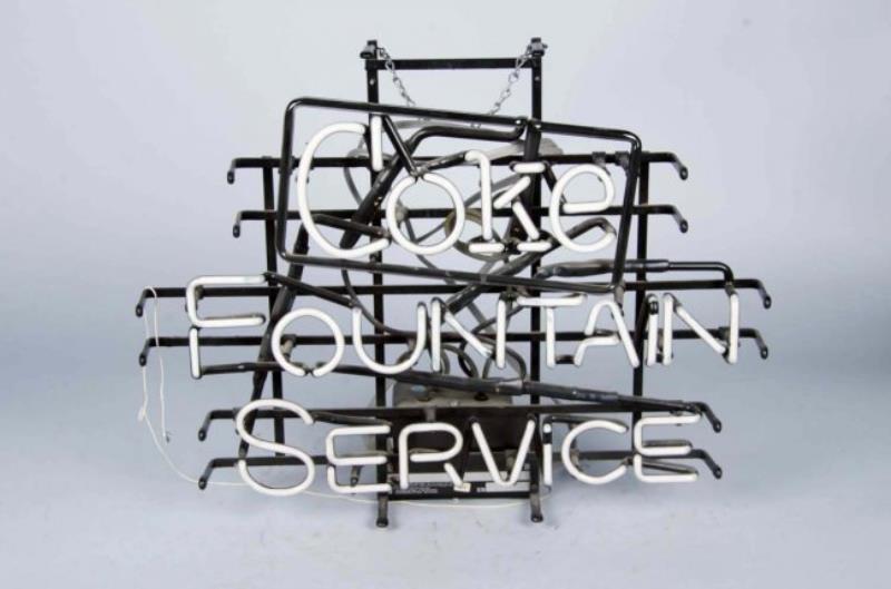 Coca Cola "Coke Fountain Service" Neon Sign