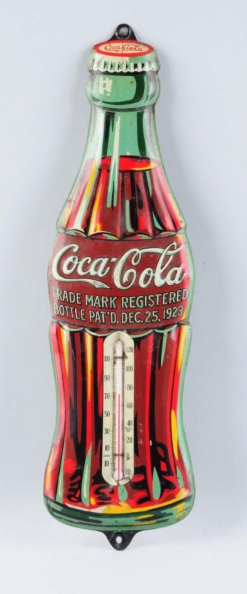 Early Diecut Embossed Coca-Cola Thermometer.