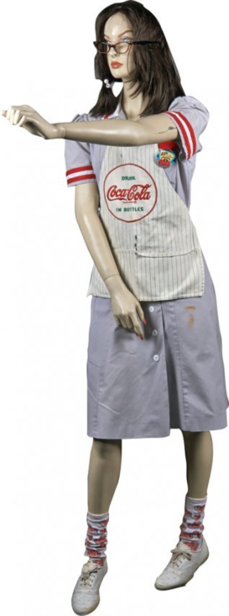 1950s Waitress Mannequin In Full Uniform w/Coca Cola