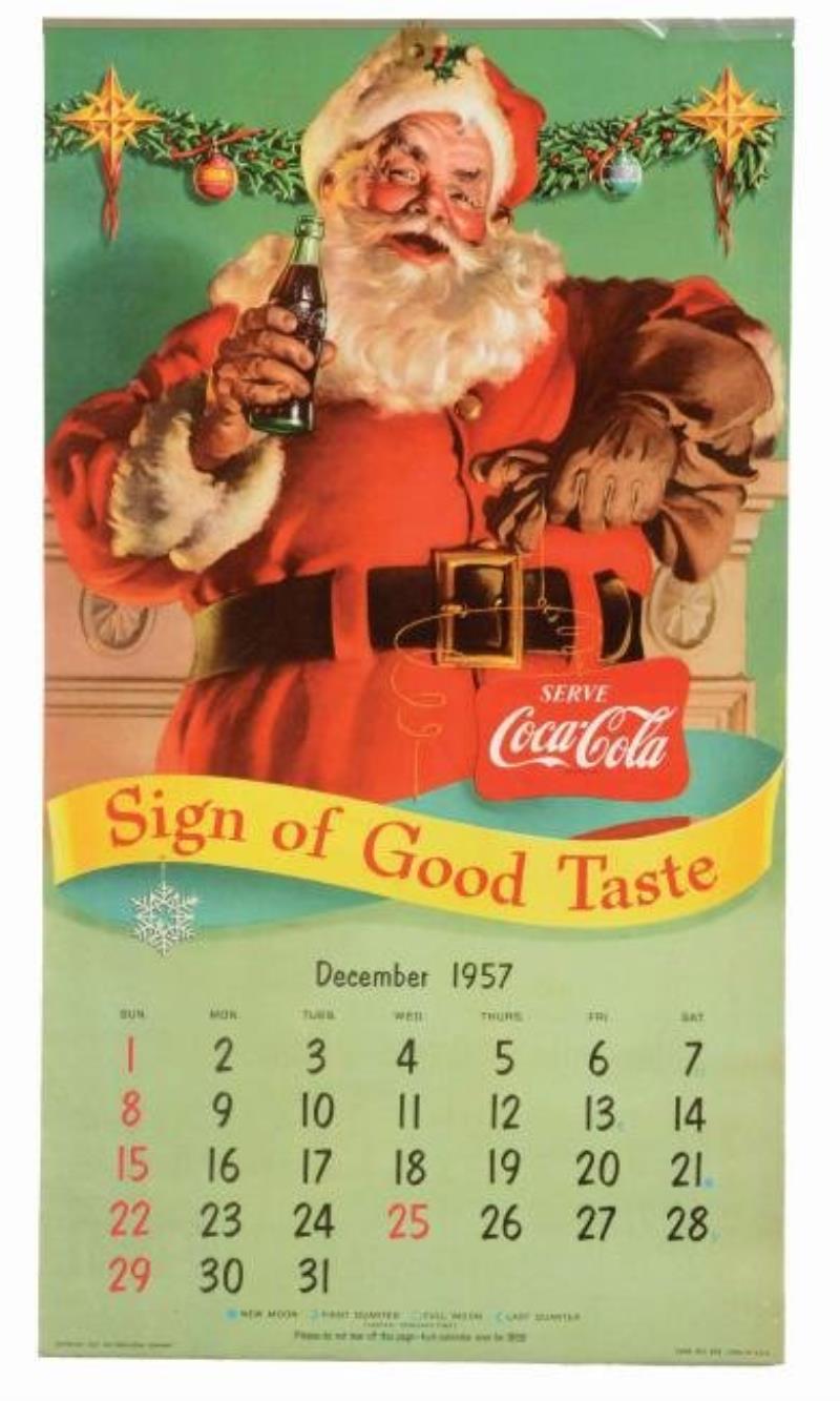 1958 Coca-Cola Advertising Calendar.