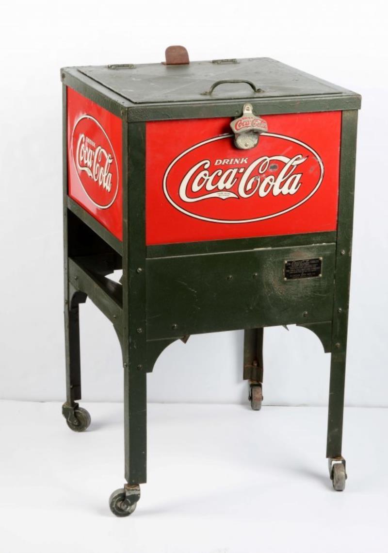 Small Coca-Cola Cooler On Wheels Value & Price Guide