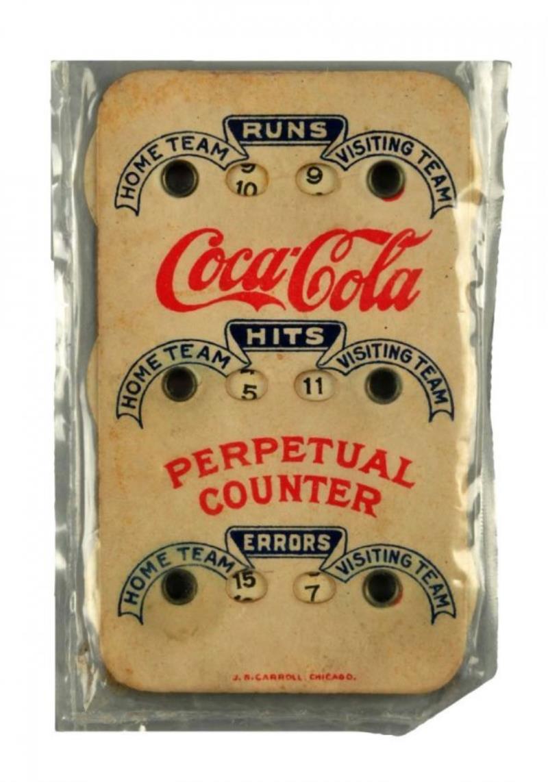 Early Coca - Cola Baseball Counter.