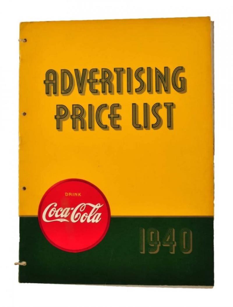 1940 Coca - Cola Bottlers Price List.