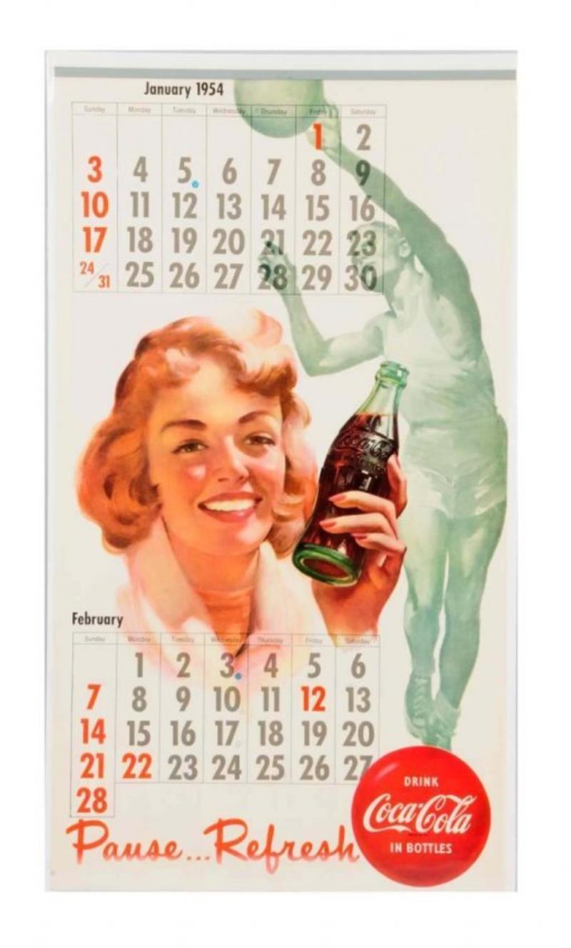 1954 Coca - Cola Calendar